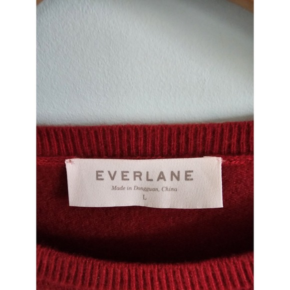 Everlane Maroon 100% Cashmere Luxury Casual Womens Crewneck Sweater Large - Picture 2 of 6